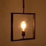 GLOBOSTAR® FRAISE 01814 Vintage Κρεμαστό Φωτιστικό Οροφής με Ντουί 1 x E27 AC 220-240V IP20 - Χάλκινο & Μπεζ - Μ32 x Π4 x Υ32cm - Image 3