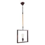 GLOBOSTAR® FRAISE 01814 Vintage Κρεμαστό Φωτιστικό Οροφής με Ντουί 1 x E27 AC 220-240V IP20 - Χάλκινο & Μπεζ - Μ32 x Π4 x Υ32cm - Image 4