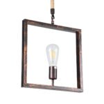 GLOBOSTAR® FRAISE 01814 Vintage Κρεμαστό Φωτιστικό Οροφής με Ντουί 1 x E27 AC 220-240V IP20 - Χάλκινο & Μπεζ - Μ32 x Π4 x Υ32cm - Image 6