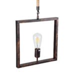 GLOBOSTAR® FRAISE 01814 Vintage Κρεμαστό Φωτιστικό Οροφής με Ντουί 1 x E27 AC 220-240V IP20 - Χάλκινο & Μπεζ - Μ32 x Π4 x Υ32cm - Image 7