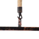 GLOBOSTAR® FRAISE 01814 Vintage Κρεμαστό Φωτιστικό Οροφής με Ντουί 1 x E27 AC 220-240V IP20 - Χάλκινο & Μπεζ - Μ32 x Π4 x Υ32cm - Image 8