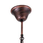 GLOBOSTAR® FRAISE 01814 Vintage Κρεμαστό Φωτιστικό Οροφής με Ντουί 1 x E27 AC 220-240V IP20 - Χάλκινο & Μπεζ - Μ32 x Π4 x Υ32cm - Image 10