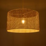 GLOBOSTAR® YOTTO 01822 Boho Κρεμαστό Φωτιστικό Οροφής με Ντουί 1 x E27 AC 220-240V IP20 - Μπεζ - Μ55 x Π55 x Y30cm - Image 3