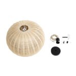 GLOBOSTAR® RAITO 01824 Boho Κρεμαστό Φωτιστικό Οροφής με Ντουί 1 x E27 AC 220-240V IP20 - Μπεζ - Μ40 x Π40 x Υ25cm - Image 10