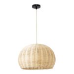 GLOBOSTAR® RAITO 01824 Boho Κρεμαστό Φωτιστικό Οροφής με Ντουί 1 x E27 AC 220-240V IP20 - Μπεζ - Μ40 x Π40 x Υ25cm - Image 4