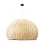 GLOBOSTAR® RAITO 01826 Boho Κρεμαστό Φωτιστικό Οροφής με Ντουί 1 x E27 AC 220-240V IP20 - Μπεζ - Μ100 x Π100 x Υ63cm - Image 4