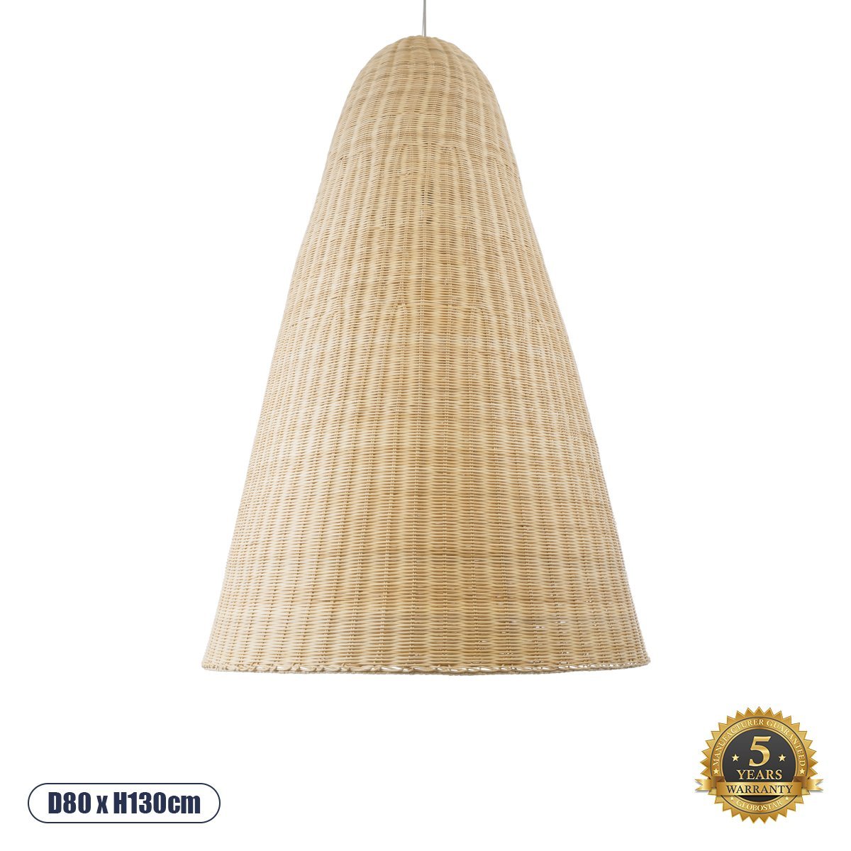 01827_0 GLOBOSTAR® MAHANA 01827 Boho Κρεμαστό Φωτιστικό Οροφής με Ντουί 1 x E27 AC 220-240V IP20 - Μπεζ - Μ80 x Π80 x Υ130cm - Image 1