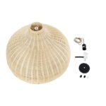 GLOBOSTAR® AFURU 01828 Boho Κρεμαστό Φωτιστικό Οροφής με Ντουί 1 x E27 AC 220-240V IP20 - Μπεζ - Μ60 x Π60 x Υ40cm - Image 11