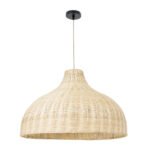 GLOBOSTAR® AFURU 01828 Boho Κρεμαστό Φωτιστικό Οροφής με Ντουί 1 x E27 AC 220-240V IP20 - Μπεζ - Μ60 x Π60 x Υ40cm - Image 4