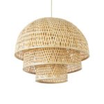 GLOBOSTAR® HIROKA 01836 Boho Κρεμαστό Φωτιστικό Οροφής με Ντουί 1 x E27 AC 220-240V IP20 - Μπεζ - Μ60 x Π60 x Υ50cm - Image 2