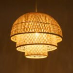 GLOBOSTAR® HIROKA 01836 Boho Κρεμαστό Φωτιστικό Οροφής με Ντουί 1 x E27 AC 220-240V IP20 - Μπεζ - Μ60 x Π60 x Υ50cm - Image 3