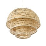 GLOBOSTAR® HIROKA 01836 Boho Κρεμαστό Φωτιστικό Οροφής με Ντουί 1 x E27 AC 220-240V IP20 - Μπεζ - Μ60 x Π60 x Υ50cm - Image 6