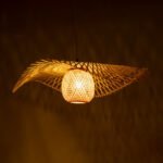 GLOBOSTAR® CINNABAR 01837 Boho Κρεμαστό Φωτιστικό Οροφής με Ντουί 1 x E27 AC 220-240V IP20 - Μπεζ - Μ75 x Π75 x Υ21cm - Image 3