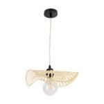 GLOBOSTAR® MELEMELE 01839 Boho Κρεμαστό Φωτιστικό Οροφής με Ντουί 1 x E27 AC 220-240V IP20 - Μπεζ - Μ35 x Π35 x Υ4cm - Image 4