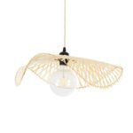 GLOBOSTAR® MELEMELE 01840 Boho Κρεμαστό Φωτιστικό Οροφής με Ντουί 1 x E27 AC 220-240V IP20 - Μπεζ - Μ50 x Π50 x Υ7cm - Image 2