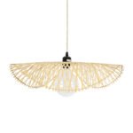 GLOBOSTAR® MELEMELE 01840 Boho Κρεμαστό Φωτιστικό Οροφής με Ντουί 1 x E27 AC 220-240V IP20 - Μπεζ - Μ50 x Π50 x Υ7cm - Image 5