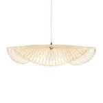GLOBOSTAR® MELEMELE 01842 Boho Κρεμαστό Φωτιστικό Οροφής με Ντουί 1 x E27 AC 220-240V IP20 - Μπεζ - Μ100 x Π100 x Υ12cm - Image 5