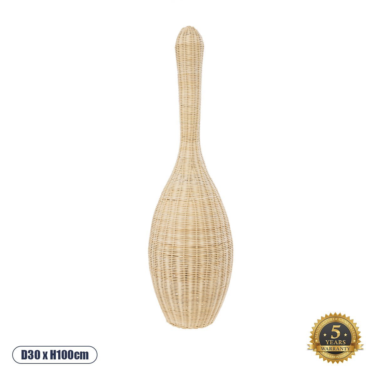 01843_0 GLOBOSTAR® PARADIS 01843 Boho Επιδαπέδιο Φωτιστικό με Ντουί 1 x E27 AC 220-240V IP20 - Μπεζ - Μ30 x Π30 x Υ100cm - Image 1