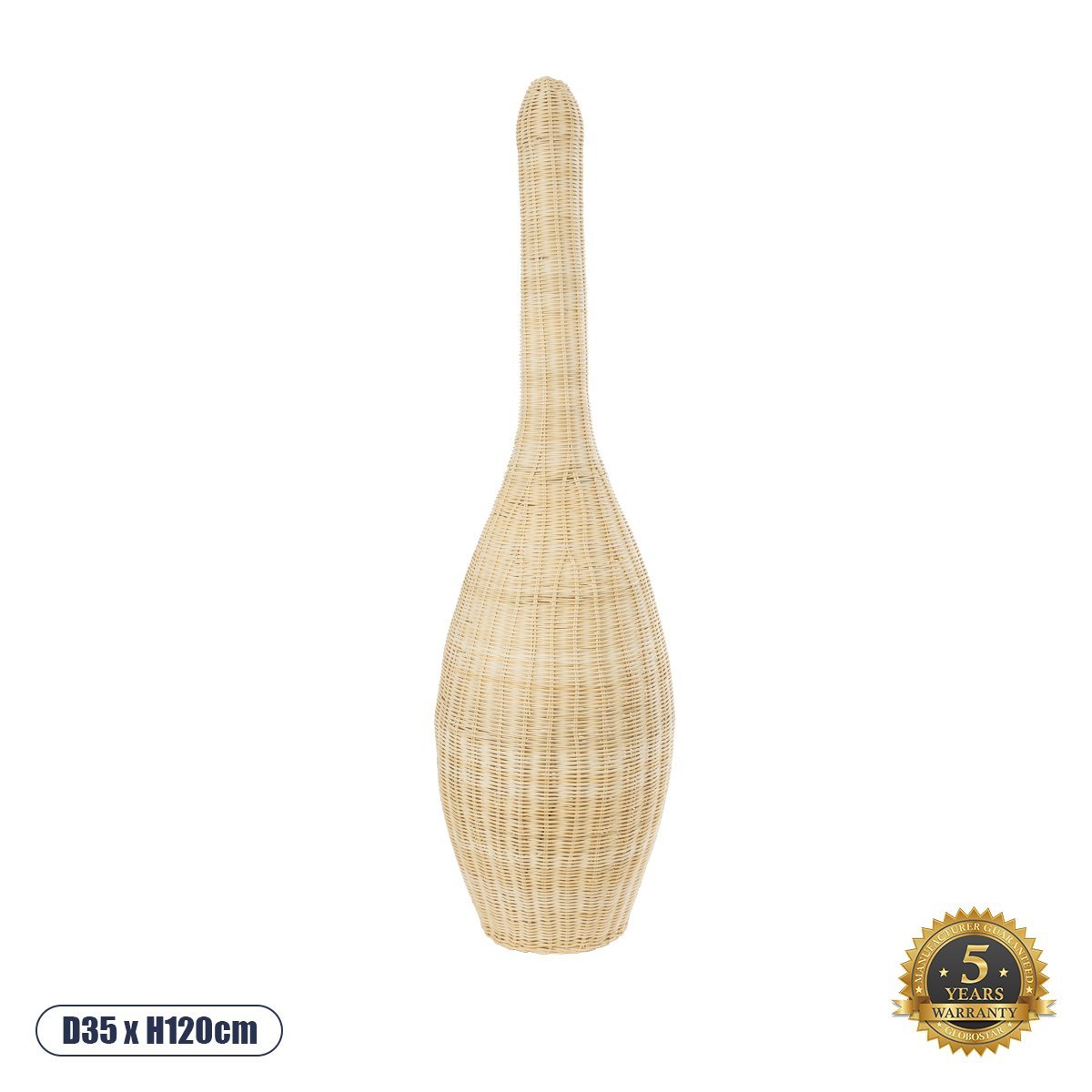 01844_0 GLOBOSTAR® PARADIS 01844 Boho Επιδαπέδιο Φωτιστικό με Ντουί 1 x E27 AC 220-240V IP20 - Μπεζ - Μ35 x Π35 x Υ120cm - Image 1