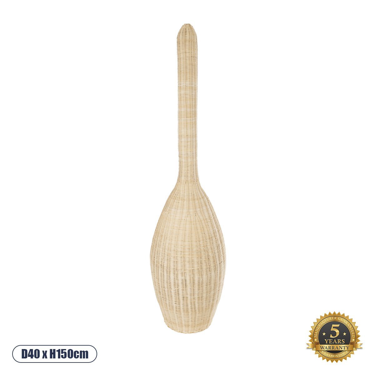 01845_0 GLOBOSTAR® PARADIS 01845 Boho Επιδαπέδιο Φωτιστικό με Ντουί 1 x E27 AC 220-240V IP20 - Μπεζ - Μ40 x Π40 x Υ150cm - Image 1