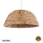 GLOBOSTAR® MANGATA 01847 Boho Κρεμαστό Φωτιστικό Οροφής με Ντουί 1 x E27 AC 220-240V IP20 - Μπεζ - Μ60 x Π60 x Υ28cm
