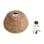 GLOBOSTAR® MANGATA 01847 Boho Κρεμαστό Φωτιστικό Οροφής με Ντουί 1 x E27 AC 220-240V IP20 - Μπεζ - Μ60 x Π60 x Υ28cm - Image 10