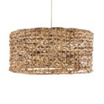 GLOBOSTAR® MANGATA 01849 Boho Κρεμαστό Φωτιστικό Οροφής με Ντουί 1 x E27 AC 220-240V IP20 - Καφέ - Μ60 x Π60 x Υ28cm - Image 5