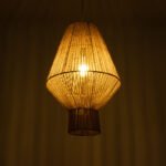 GLOBOSTAR® CAYMAN 01853 Boho Κρεμαστό Φωτιστικό Οροφής με Ντουί 1 x E27 AC 220-240V IP20 - Μπεζ - Μ40 x Π40 x Υ60cm - Image 3