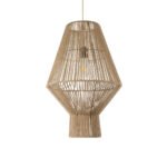 GLOBOSTAR® CAYMAN 01853 Boho Κρεμαστό Φωτιστικό Οροφής με Ντουί 1 x E27 AC 220-240V IP20 - Μπεζ - Μ40 x Π40 x Υ60cm - Image 5