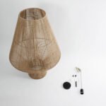 GLOBOSTAR® CAYMAN 01854 Boho Κρεμαστό Φωτιστικό Οροφής με Ντουί 1 x E27 AC 220-240V IP20 - Μπεζ - Μ60 x Π60 x Υ86cm - Image 10