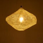 GLOBOSTAR® KENTUCKY 01862 Vintage Κρεμαστό Φωτιστικό Οροφής με Ντουί 1 x E27 AC 220-240V IP20 - Μπεζ - Μ40 x Π40 x Υ30cm - Image 3