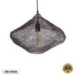 GLOBOSTAR® KENTUCKY 01863 Vintage Κρεμαστό Φωτιστικό Οροφής με Ντουί 1 x E27 AC 220-240V IP20 - Καφέ - Μ40 x Π40 x Υ30cm