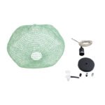 GLOBOSTAR® KENTUCKY 01864 Vintage Κρεμαστό Φωτιστικό Οροφής με Ντουί 1 x E27 AC 220-240V IP20 - Τιρκουάζ - Μ40 x Π40 x Υ30cm - Image 11