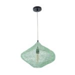 GLOBOSTAR® KENTUCKY 01864 Vintage Κρεμαστό Φωτιστικό Οροφής με Ντουί 1 x E27 AC 220-240V IP20 - Τιρκουάζ - Μ40 x Π40 x Υ30cm - Image 4