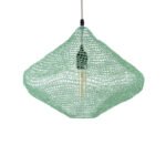 GLOBOSTAR® KENTUCKY 01864 Vintage Κρεμαστό Φωτιστικό Οροφής με Ντουί 1 x E27 AC 220-240V IP20 - Τιρκουάζ - Μ40 x Π40 x Υ30cm - Image 5