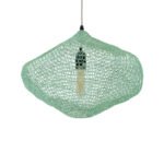 GLOBOSTAR® KENTUCKY 01864 Vintage Κρεμαστό Φωτιστικό Οροφής με Ντουί 1 x E27 AC 220-240V IP20 - Τιρκουάζ - Μ40 x Π40 x Υ30cm - Image 6