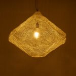 GLOBOSTAR® KENTUCKY 01865 Vintage Κρεμαστό Φωτιστικό Οροφής με Ντουί 1 x E27 AC 220-240V IP20 - Μπεζ - Μ60 x Π60 x Υ50cm - Image 3