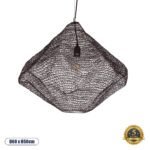 GLOBOSTAR® KENTUCKY 01867 Vintage Κρεμαστό Φωτιστικό Οροφής με Ντουί 1 x E27 AC 220-240V IP20 - Καφέ - Μ60 x Π60 x Υ50cm