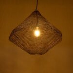 GLOBOSTAR® KENTUCKY 01867 Vintage Κρεμαστό Φωτιστικό Οροφής με Ντουί 1 x E27 AC 220-240V IP20 - Καφέ - Μ60 x Π60 x Υ50cm - Image 3