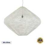 GLOBOSTAR® KENTUCKY 01868 Vintage Κρεμαστό Φωτιστικό Οροφής με Ντουί 1 x E27 AC 220-240V IP20 - Μπεζ - Μ90 x Π90 x Υ70cm