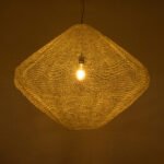 GLOBOSTAR® KENTUCKY 01868 Vintage Κρεμαστό Φωτιστικό Οροφής με Ντουί 1 x E27 AC 220-240V IP20 - Μπεζ - Μ90 x Π90 x Υ70cm - Image 3