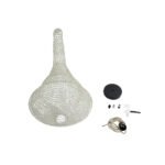 GLOBOSTAR® KENTUCKY 01871 Vintage Κρεμαστό Φωτιστικό Οροφής με Ντουί 1 x E27 AC 220-240V IP20 - Μπεζ - Μ35 x Π35 x Υ60cm - Image 11