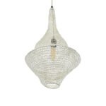 GLOBOSTAR® KENTUCKY 01871 Vintage Κρεμαστό Φωτιστικό Οροφής με Ντουί 1 x E27 AC 220-240V IP20 - Μπεζ - Μ35 x Π35 x Υ60cm - Image 6