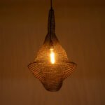 GLOBOSTAR® KENTUCKY 01872 Vintage Κρεμαστό Φωτιστικό Οροφής με Ντουί 1 x E27 AC 220-240V IP20 - Καφέ - Μ35 x Π35 x Υ60cm - Image 3