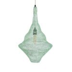 GLOBOSTAR® KENTUCKY 01873 Vintage Κρεμαστό Φωτιστικό Οροφής με Ντουί 1 x E27 AC 220-240V IP20 - Τιρκουάζ - Μ35 x Π35 x Υ60cm - Image 2