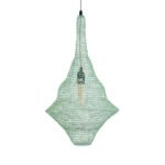 GLOBOSTAR® KENTUCKY 01873 Vintage Κρεμαστό Φωτιστικό Οροφής με Ντουί 1 x E27 AC 220-240V IP20 - Τιρκουάζ - Μ35 x Π35 x Υ60cm - Image 5