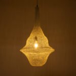 GLOBOSTAR® KENTUCKY 01874 Vintage Κρεμαστό Φωτιστικό Οροφής με Ντουί 1 x E27 AC 220-240V IP20 - Μπεζ - Μ50 x Π50 x Υ90cm - Image 3