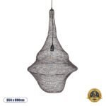 GLOBOSTAR® KENTUCKY 01875 Vintage Κρεμαστό Φωτιστικό Οροφής με Ντουί 1 x E27 AC 220-240V IP20 - Καφέ - Μ50 x Π50 x Υ90cm