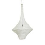 GLOBOSTAR® KENTUCKY 01877 Vintage Κρεμαστό Φωτιστικό Οροφής με Ντουί 1 x E27 AC 220-240V IP20 - Λευκό - Μ80 x Π80 x Υ140cm - Image 2