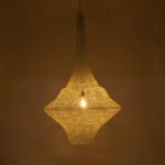 GLOBOSTAR® KENTUCKY 01877 Vintage Κρεμαστό Φωτιστικό Οροφής με Ντουί 1 x E27 AC 220-240V IP20 - Λευκό - Μ80 x Π80 x Υ140cm - Image 3